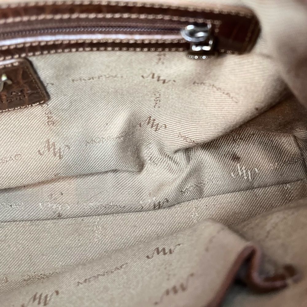 Monsac Leather Snakeskin Bag Shoulder Purse​​​ - Picture 12 of 15